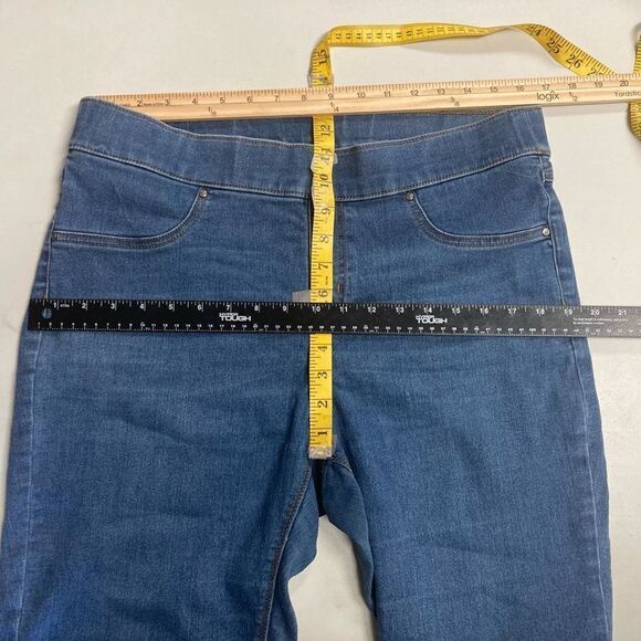 TERRA‎ & SKY Jegging Jeans Blue Size 0X or 14 W 25” Inseam 
Pull-on - Picture 3 of 8